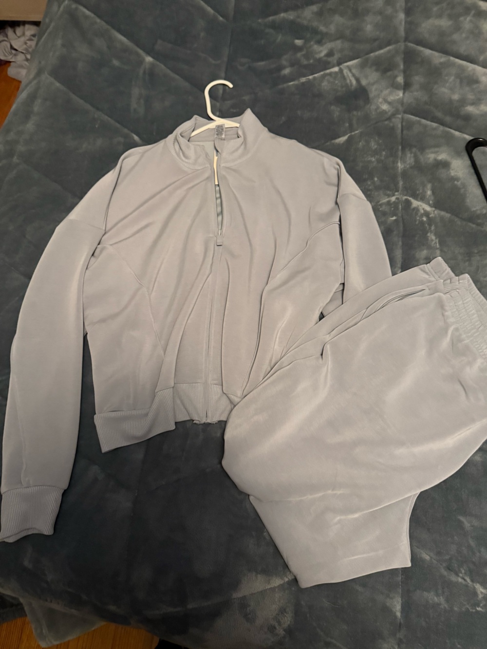 VSX Light Gray Active Zip Hoodie with matching pants.